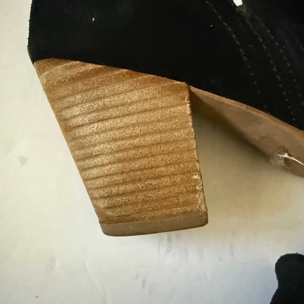Jeffrey Campbell Rosalee Black Suede Ankle‎ Boots Size 9.5